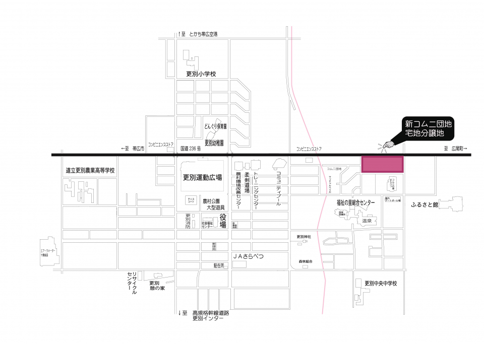 新コムニ団地位置図